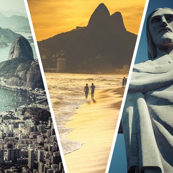 Collage of Rio de Janeiro (Brazil) images - travel background (my photos)