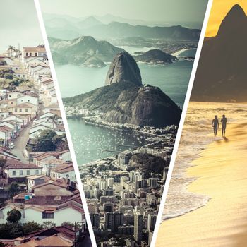 Collage of Rio de Janeiro (Brazil) images - travel background (my photos)