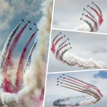 Collage of acrobatic planes air show ( my photos )