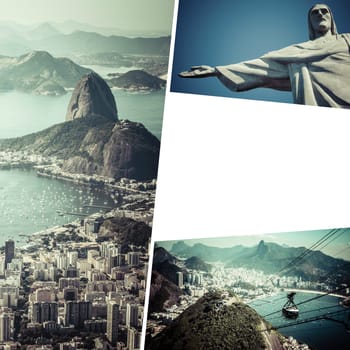 Collage of Rio de Janeiro ( Brazil ) images - travel background (my photos)