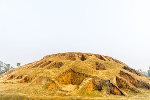 Bogra, Bangladesh - February 18, 2017: Mahasthangarh is one of the earliest urban archaeological site so far discovered in Bangladesh. this photo was taken from Bogra, bangladesh.