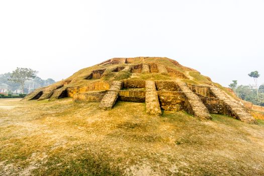 Bogra, Bangladesh - February 18, 2017: Mahasthangarh is one of the earliest urban archaeological site so far discovered in Bangladesh. this photo was taken from Bogra, bangladesh.