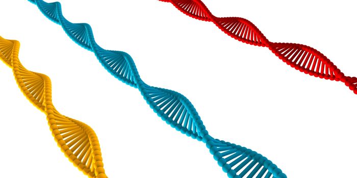 DNA Strand Helix Simple Abstract Background on White