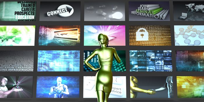 Multimedia Technology Background as a Art Concept