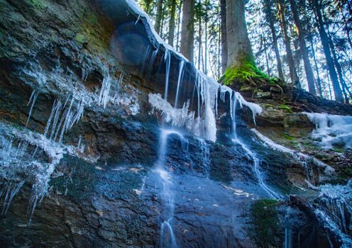 The melodious Waterfall is a small waterfall north of Haimendorf, a district of Röthenbach a.d. Pegnitz in the middle Franconian district of Nürnberger Land.