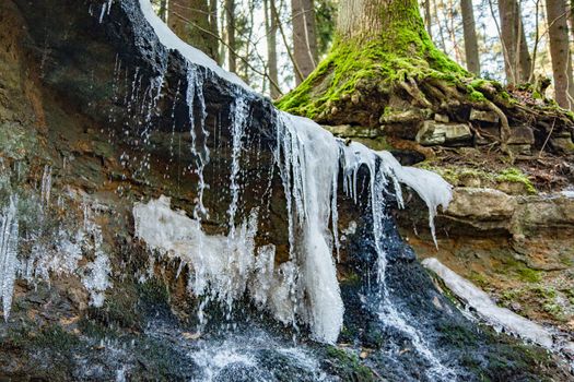 The melodious Waterfall is a small waterfall north of Haimendorf, a district of Röthenbach a.d. Pegnitz in the middle Franconian district of Nürnberger Land.