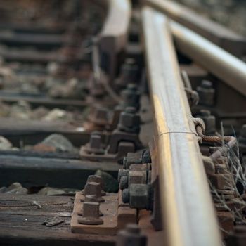 view of the railway track on a sunny day