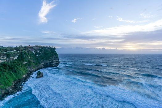 Uluwatu temple in the sea in Bali Indonesia