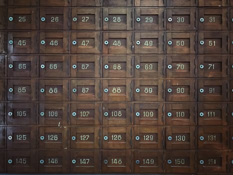 Old Wooden Post office boxes