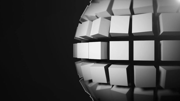 Abstract background with technology sphere. 3D rendering