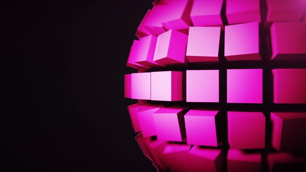 Abstract background with technology sphere. 3D rendering