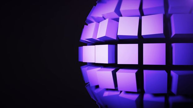 Abstract background with technology sphere. 3D rendering