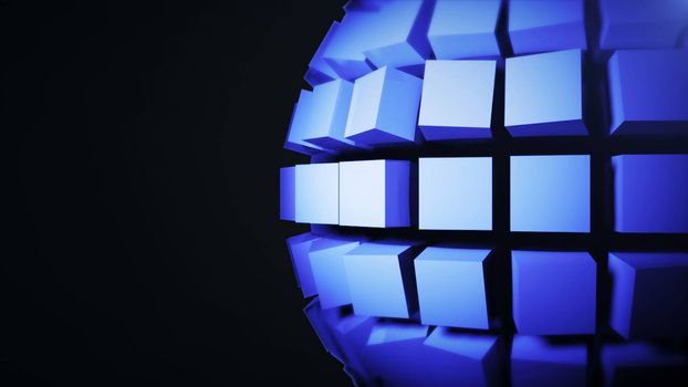 Abstract background with technology sphere. 3D rendering