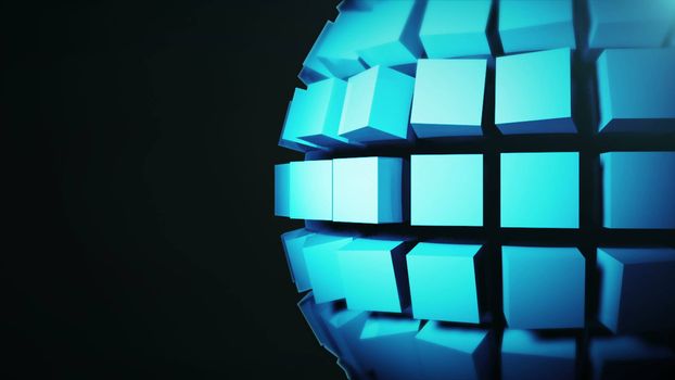 Abstract background with technology sphere. 3D rendering