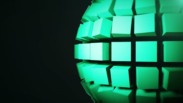 Abstract background with technology sphere. 3D rendering
