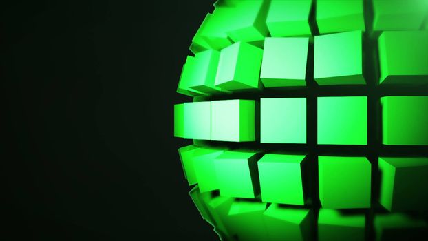 Abstract background with technology sphere. 3D rendering