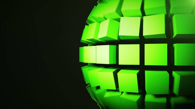 Abstract background with technology sphere. 3D rendering