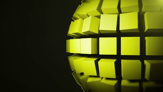 Abstract background with technology sphere. 3D rendering