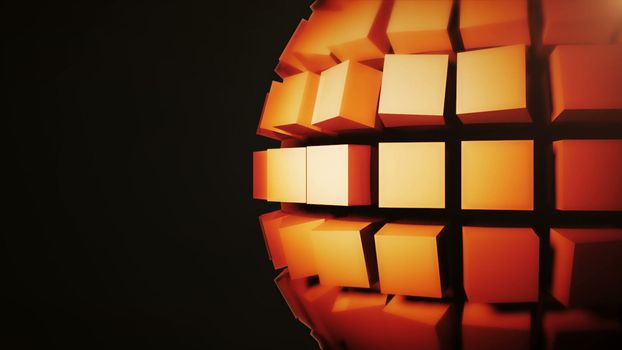 Abstract background with technology sphere. 3D rendering