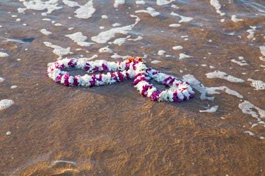 Garland in the atlantic ocean