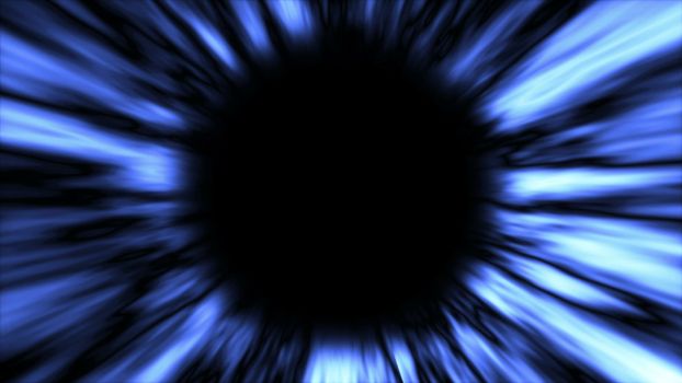 Abstract background with black hole. Space backdrop. 3D rendering