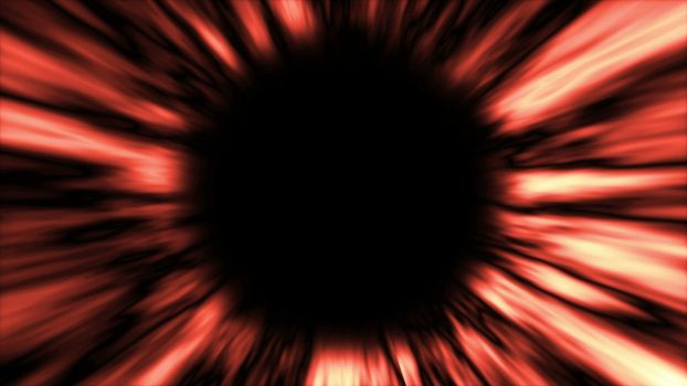 Abstract background with black hole. Space backdrop. 3D rendering