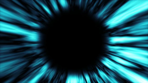 Abstract background with black hole. Space backdrop. 3D rendering
