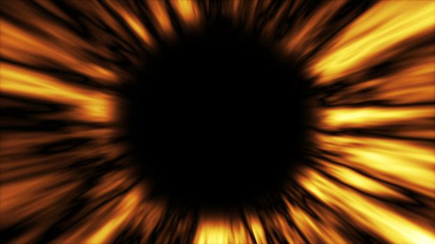 Abstract background with black hole. Space backdrop. 3D rendering