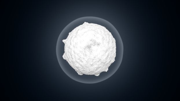 Abstract background with virus cell. 3D rendering