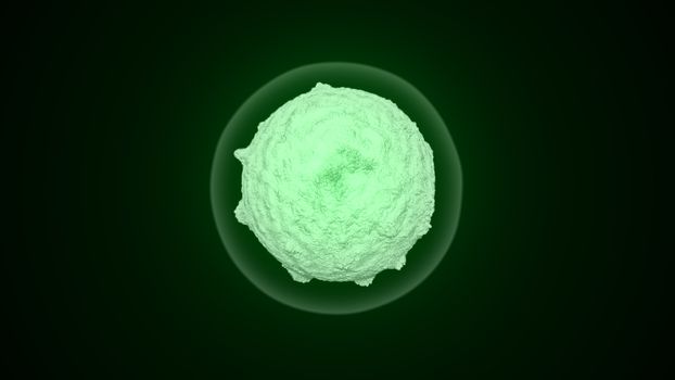 Abstract background with virus cell. 3D rendering