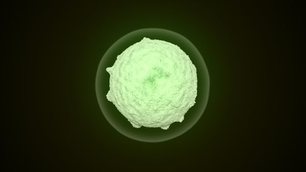 Abstract background with virus cell. 3D rendering