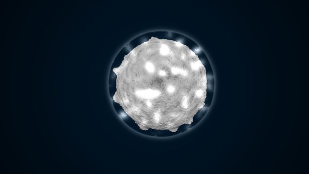 Abstract background with virus cell. 3D rendering