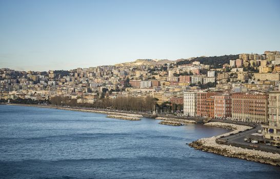 view of the bay of Naples and its coastline, Italy