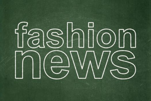 News concept: text Fashion News on Green chalkboard background