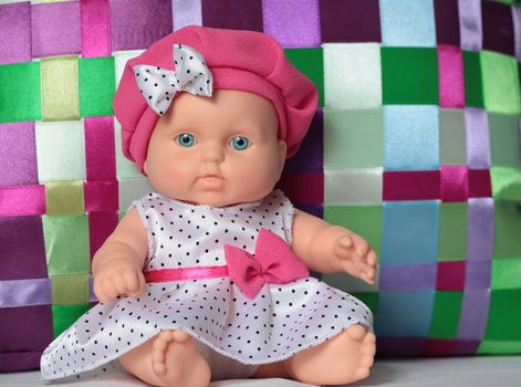 birthday baby doll dress with polka dots nice gift for a child