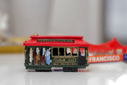 cable car miniature model, memories of San Francisco