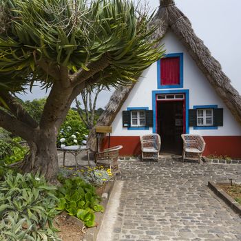 Traditional rural house in Santana Madeira, Portugal.

