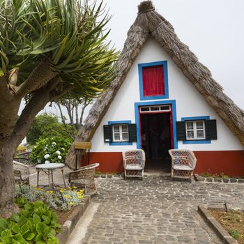 Traditional rural house in Santana Madeira, Portugal.

