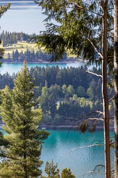 Landscape of lake in the south Island, Queenstown New Zealand 