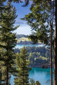 Landscape of lake in the south Island, Queenstown New Zealand 