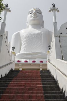 Bahirawakanda Sri Maha Bodhi temple in Kandy, Sri Lanka. The temple is at a very hilly place in Kandy and it is a center for carrying out Buddhist relations