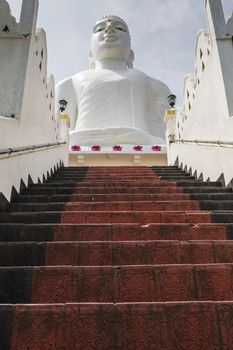 Bahirawakanda Sri Maha Bodhi temple in Kandy, Sri Lanka. The temple is at a very hilly place in Kandy and it is a center for carrying out Buddhist relations