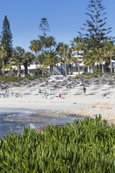 A view of a azzure water and Nissi beach in Aiya Napa, Cyprus

