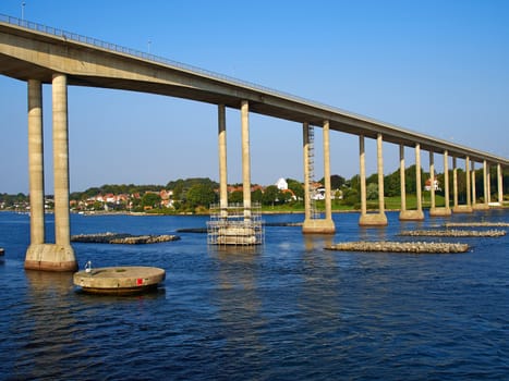 Famous bridge connecting Vindeby and Svendborg on the island Funen (Fyn) in Denmark travel Scandinavia image