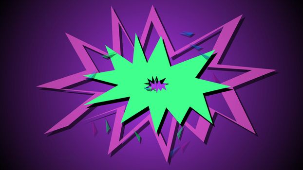3d illustration of Comic Boom book explosion