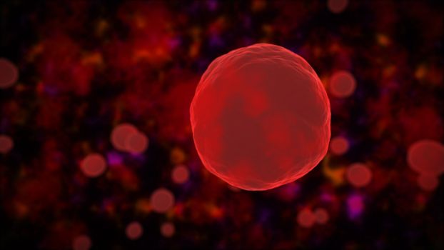 3D rendering of Cell, Human Cell, Animal Cell. Microbiology concept.
