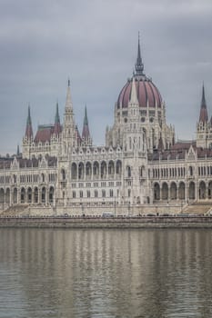 BUDAPEST, HUNGARY - DECEMBER 10, 2015: Parliament in Budapest, capital city of Hungary, Europe