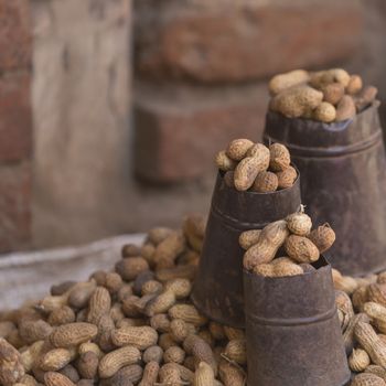 Nuts for sale in Nepal street.