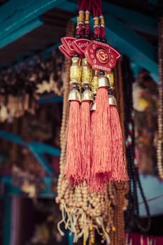 Traditional souvenir in local Nepal market.