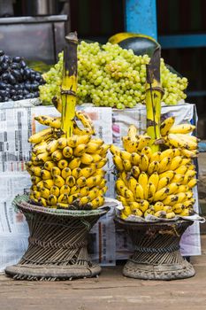 Traditional fruit shop in Kathmandu, Nepal.